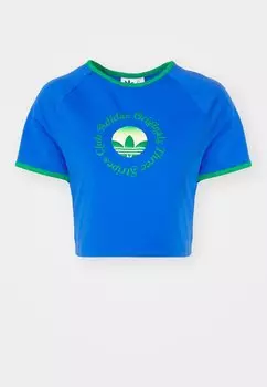 Футболка с набивным рисунком Baby Tee adidas Originals, синяя