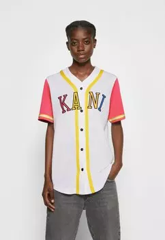 Футболка с набивным рисунком College Block Baseball Karl Kani, белая