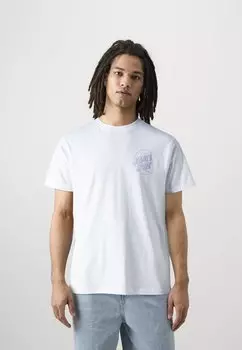 Футболка с набивным рисунком Crackle Moon Dot Unisex Santa Cruz, белая