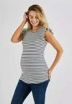 Футболка с набивным рисунком CREW NECK FLUTTER MATERNITY Jojo Maman Bb, белый