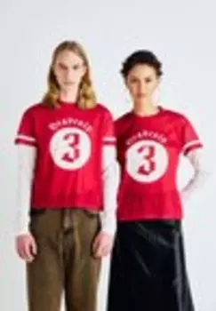 Футболка с набивным рисунком DOUBLE LAYER VARSITY UNISEX Jaded London, красный