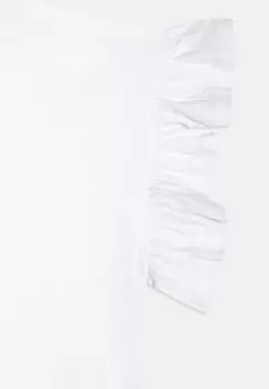 Футболка с набивным рисунком Dropped Shoulder With Flounce Lindex, белая