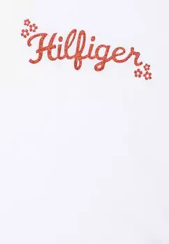 Футболка с набивным рисунком Flower Glitter Tee Tommy Hilfiger, белая