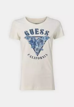 Футболка с набивным рисунком Guess, кремовый
