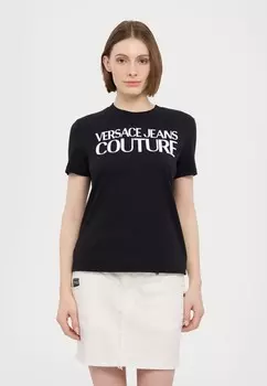 Футболка с набивным рисунком GUMMY LOGO Versace, черный