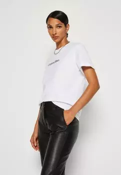 Футболка с набивным рисунком Hero Logo Regular Calvin Klein, ярко-белая