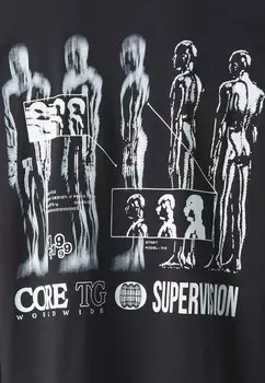Футболка с набивным рисунком JCONAVIGATE TEE CREW NECK UNISEX Jack & Jones, черный