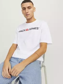 Футболка с набивным рисунком Jjecorp Logo Crew Neck Jack & Jones, белая