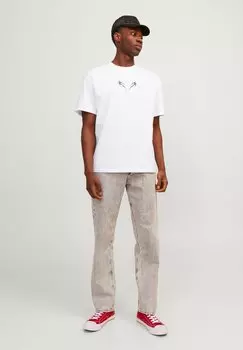 Футболка с набивным рисунком Joreriksen Tee Crew Neck Jack & Jones, ярко-белая