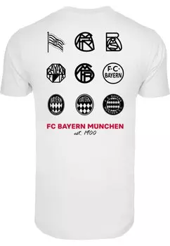 Футболка с набивным рисунком Logo History Round Neck FC Bayern Mnchen, белая