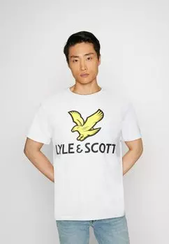 Футболка с набивным рисунком Lyle & Scott, белая