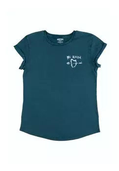 Футболка с набивным рисунком MI AMOR SMALL VINTAGE ROLL UP Mira Paris, синий