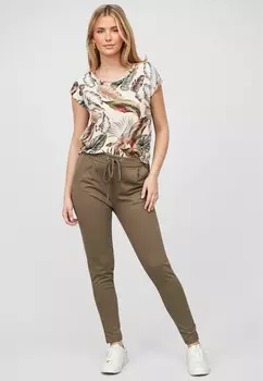 Футболка с набивным рисунком MIT ZIPPER HINTEN TROPICAL Cloud 5ive, бежевый