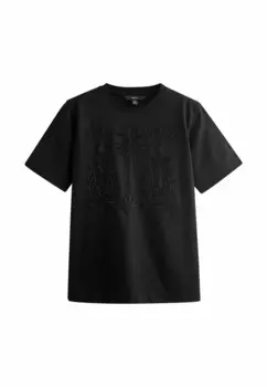 Футболка с набивным рисунком Next, черный