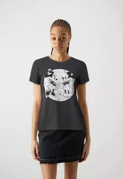 Футболка с набивным рисунком Onlmickey Minnie Old ONLY, фантом