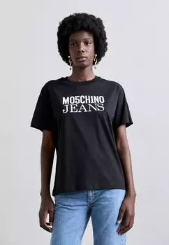 Футболка с набивным рисунком PAINTER MOSCHINO, черный