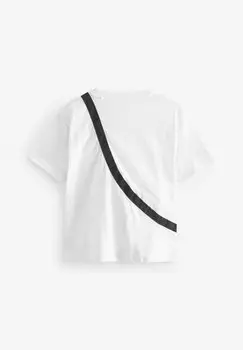 Футболка с набивным рисунком Pocket Bag Short Sleeve Next, белая