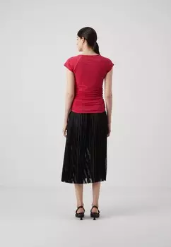 Футболка с набивным рисунком RHINESTONE FASHION KARL LAGERFELD, красный