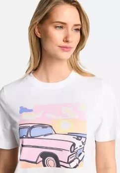 Футболка с набивным рисунком Rich & Royal, белая