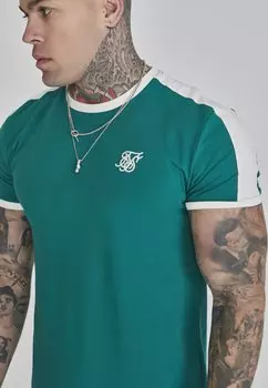 Футболка с набивным рисунком Ringer SIKSILK, зеленая
