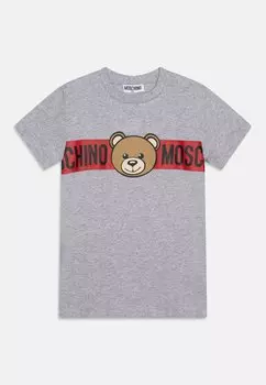 Футболка с набивным рисунком SHORT SLEEVE UNISEX Moschino, светло-серый