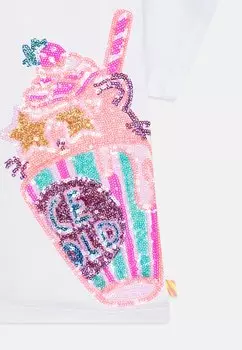 Футболка с набивным рисунком Sleeves Tee Billieblush, белая