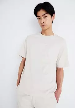 Футболка с набивным рисунком Slhloose Botanic Flower Tee Selected, бежевый