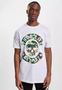 Футболка с набивным рисунком Thug Life Skull Camo Mister Tee, белая