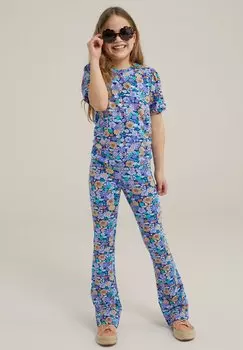 Футболка с набивным рисунком We Fashion, голубовато-серый