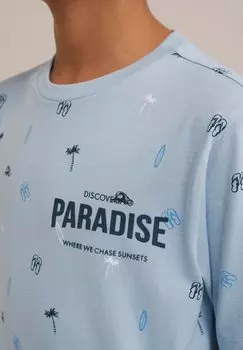 Футболка с набивным рисунком WE Fashion, синяя