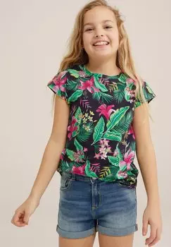 Футболка с набивным рисунком WE Fashion, синяя