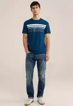 Футболка с набивным рисунком WE Fashion, синяя