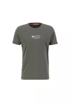 Футболка с надписью «альфа» t Alpha Industries, зеленый