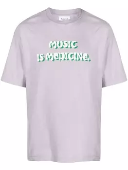 Футболка с надписью AMISH, фиолетовый