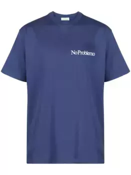 Футболка с надписью Aries, синий