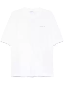 Футболка с надписью «Barber Arrow» Off-White, белый