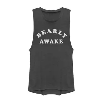 Футболка с надписью Bearly Awake для юниоров