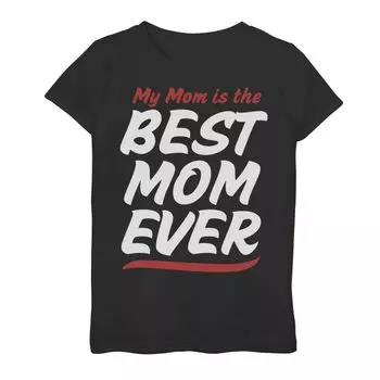 Футболка с надписью Best Mom Ever для девочек 7–16 лет с графикой ко Дню матери Unbranded