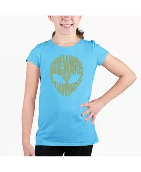 Футболка с надписью «Big Girl's Word Art» — Остерегайтесь людей LA Pop Art