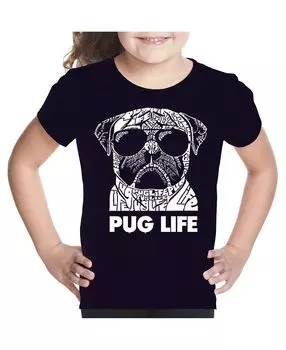Футболка с надписью «Big Girl's Word Art» - Pug Life LA Pop Art