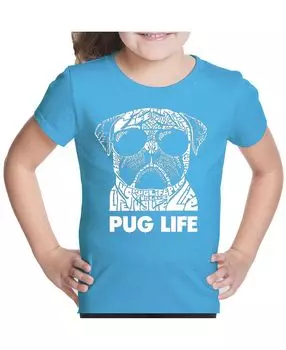 Футболка с надписью «Big Girl's Word Art» - Pug Life LA Pop Art