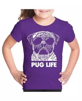 Футболка с надписью «Big Girl's Word Art» - Pug Life LA Pop Art
