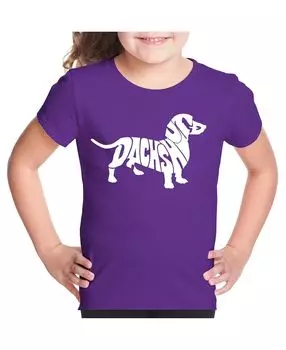 Футболка с надписью Big Girl's Word Art - Такса LA Pop Art