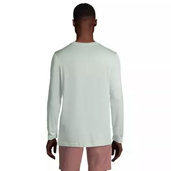Футболка с надписью Big & Tall Supima Lands' End, белый