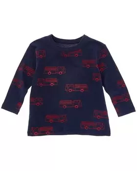 Футболка с надписью «Chaser Fire Trucks», синий