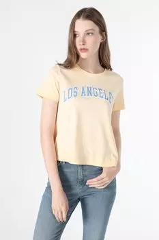 Футболка с надписью Colin'S, желтый