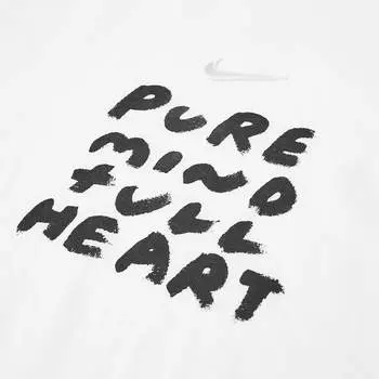 Футболка с надписью Comme des Garons Black x Nike, белый