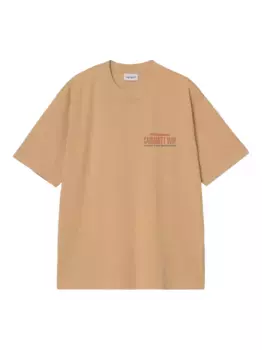 Футболка с надписью «Детройт Харт» CARHARTT WIP, коричневый