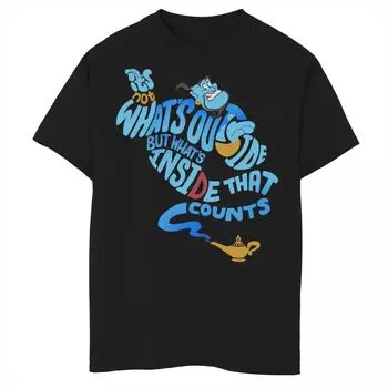 Футболка с надписью «Disney Aladdin Genie Out Bottle» для мальчиков 8–20 лет Licensed Character