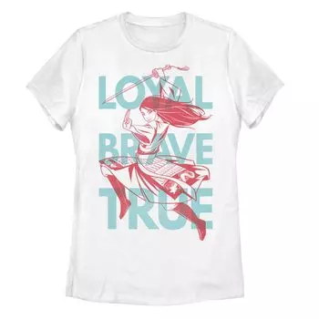 Футболка с надписью Disney Mulan Live Action для юниоров "Loyal Brave True" Licensed Character